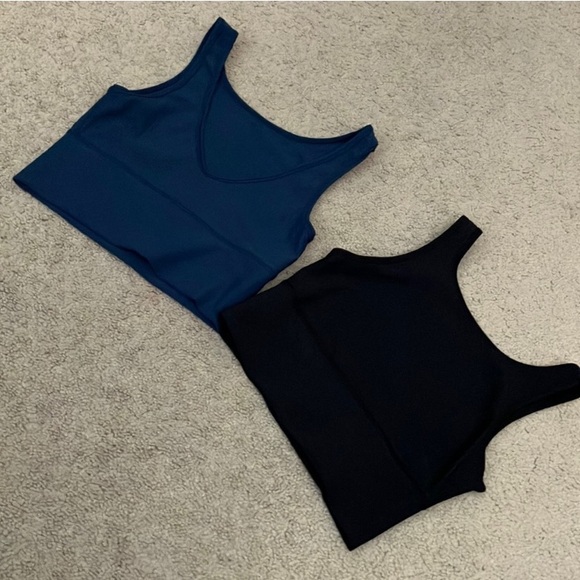 HALARA Tops - Reversible Blue and Black Workout Tank Tops, bundle of two